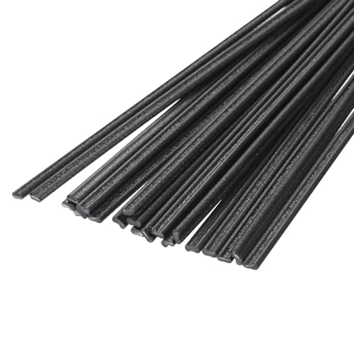 MECCANIXITY 20pcs 8 Inch Plastic Welding Rods PE Welding Strips Welder Rods for Plastic Welder,Car Bumper, Kayak Repair, Black - color: Black, size: 8 Inch