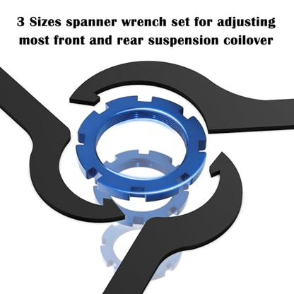 Coilover Adjustment Tool 4x Steel Spanner Wrench Compatible with Tein KW Ohlins HKS Apexi Cusco