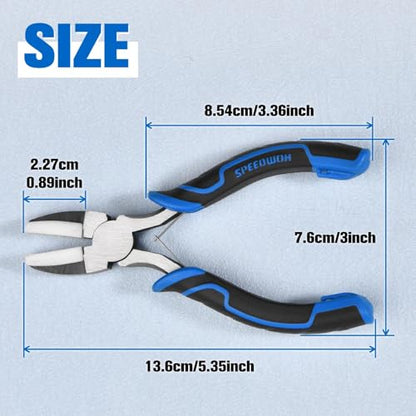 SPEEDWOX 5.5 Inches Nylon Nose Pliers Double Nylon Flat Jaw Pliers Carbon Steel Jewelry DIY Tools Jewelry Making Supplies for Grasping Straightening Ring Opening Shaping Thin Metal Soft Jaw - style: Nylon Nose Pliers