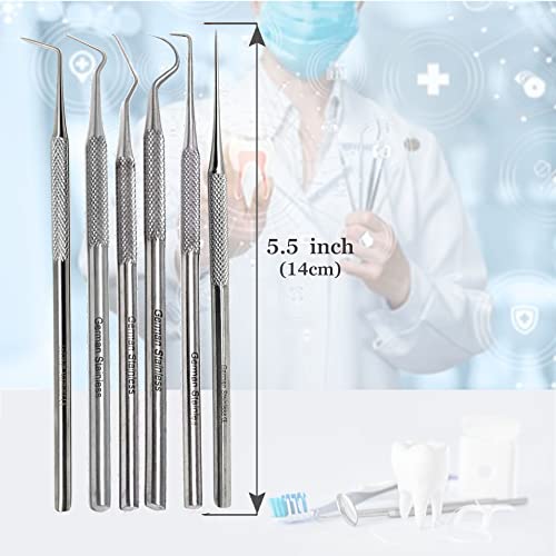 A2ZS- 6 pc Pointed Hook & Pick Set - Automotive & Electronic Repair Hand Tools, O-Ring Seal Gasket Pick Puller Remover Workshop Tools- Heavy Duty Pick Set, 5.5" Length