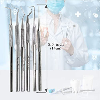 A2ZS- 6 pc Pointed Hook & Pick Set - Automotive & Electronic Repair Hand Tools, O-Ring Seal Gasket Pick Puller Remover Workshop Tools- Heavy Duty Pick Set, 5.5" Length