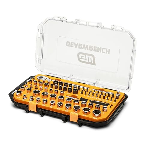GEARWRENCH 75 Piece 1/4” & 3/8” Drive 72-Tooth 6 Point SAE/MM Mechanics Hand Tool Set | GW38CBMTS75
