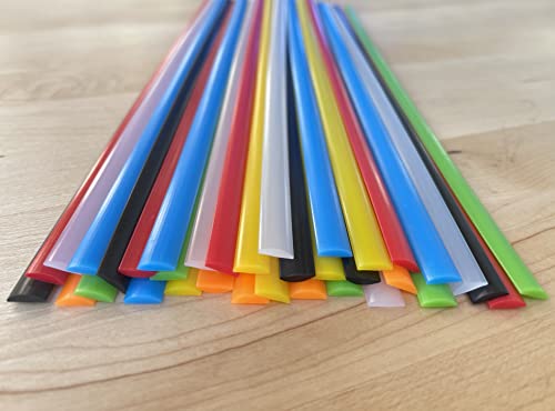 JounJip LDPE Plastic Welding Rods (7 Colors) - Low Density Polyethylene Flat Rods for Kayak Repair, Canoe, PE Water Tank, Auto RV PE Parts, and HDPE repair