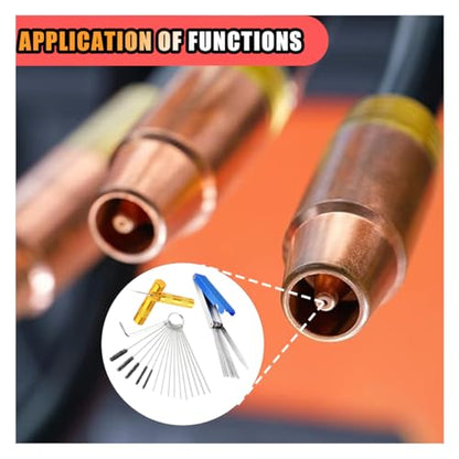 JOYCOURT Carburetor Torch Tips Jet Remove Cleaner, Airbrush Cleaning Kit, 13 Cleaning Set+1 Sharp Pick+5 Nylon Brushes+10 Cleaning Rods +1 Throttle Wrench for Motorcycle Moped Welder Carb Cleaner - size: 1 Set with Sharp Pick