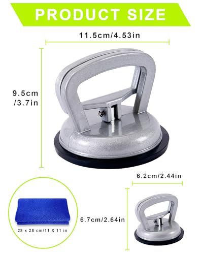 3 Pack Metal Dent Puller,Car Dent Puller,car dent Repair kit,Suction Cup Dent Puller,Aluminum Dent Remover Tool for Car Dents, Glass, Screen,Tiles & Objects Moving - color: A/3PCS Metal Suction Cup