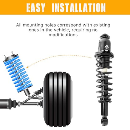 Rear Struts Assembly w/Coil Springs 171373L 171373R, Set of 2 | Replacement for Toyota Corolla Matrix Pontiac Vibe 2003-2008 1.8L l4, Shock Absorbers