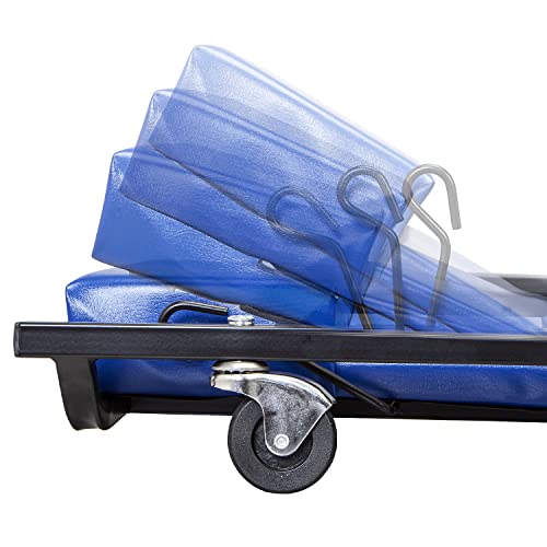 Big RED 40" Padded Rolling Garage/Shop Creeper with Adjustable Headrest and 6 Casters,Mechanic Cart, Blue TR6452 Torin - color: Blue
