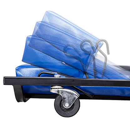 Big RED 40" Padded Rolling Garage/Shop Creeper with Adjustable Headrest and 6 Casters,Mechanic Cart, Blue TR6452 Torin - color: Blue