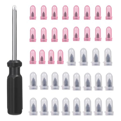40Pcs Spiral Rubber Tire Repair Bolts, Vacuum Tire Screw Plug Quick Repair Kit for Various Vacuum Tires