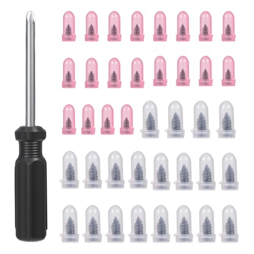 40Pcs Spiral Rubber Tire Repair Bolts, Vacuum Tire Screw Plug Quick Repair Kit for Various Vacuum Tires