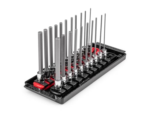 TEKTON Long Hex Bit Socket Set, 21-Piece | SHB90206 - size: 21-Piece (5/64-5/16 in., 2-8 mm)