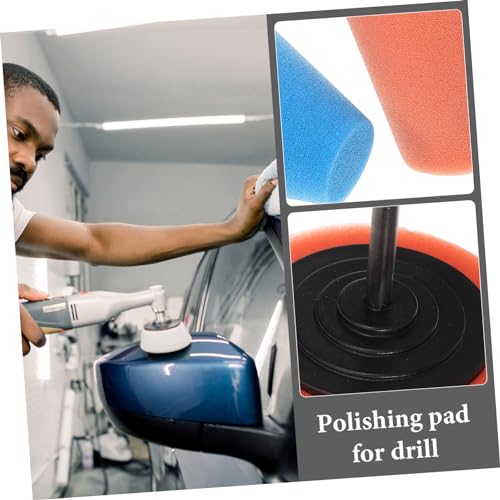 SOLUSTRE 2pcs Polishing Sponge Pads for Drill Car Buffing Pad Kit Cone Shaped Buffing Wheels for Detailed Polishing for Automotive Cleaning and Waxing