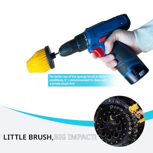 Drill Bit Cone Polisher, Metal Polishing Tool, Car Wheel Polishing Sponge, Polishing Pad, Polishing Ball, with Hand-Held Extension Bracket, Suitable for Household Standard Hand Drill