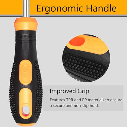 Long Screwdriver Set 3-Piece, Flat and Phillips Head Screwdriver 12 inch Long with Offset Z-Type Double End Screwdriver