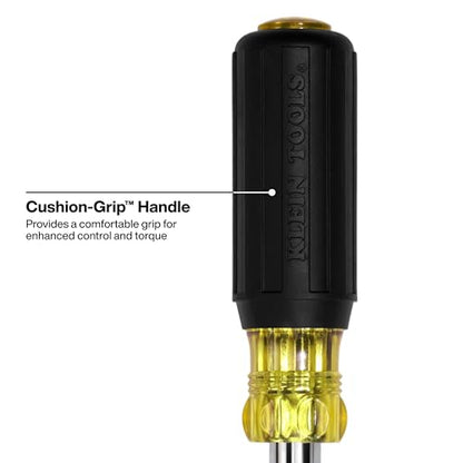 Klein Tools 32500 11-in-1 Screwdriver/Nut Driver Set, 8 Bits (Phillips, Slotted, Torx, Square), 3 Nut Driver Sizes, Cushion Grip Handle - size: 11-in-1