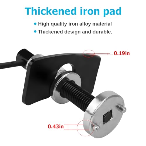 Car Brake Piston Wind Back Tool, Automotive Brake Caliper Piston Rewind Kits, Right Handle Set Vehicle Rare Brake Pad Replacement Tools, Universal for RV, SUV, Truck - size: 5 PCS/Set