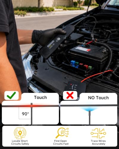 Automotive Circuit Tester Wire Tracer DC 6-42V, Circuit Breaker Finder with Flexible Probe, Open & Short Circuit Locator, Cable Tracker, Broken Wire Detector, Continuity Testers for Cars, Trucks, RVs