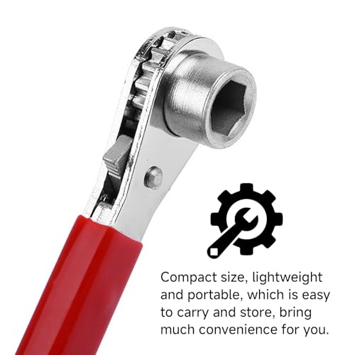 10mm Ratchet Wrench 2 in 1 10mm Battery Terminal Ratchet Wrench for 3/8in Top Post O.E. Terminal and 5/16in Side Bolt Post, Battery Wrench for Top Side Post, RV Sport Car Wrench