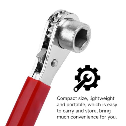 10mm Ratchet Wrench 2 in 1 10mm Battery Terminal Ratchet Wrench for 3/8in Top Post O.E. Terminal and 5/16in Side Bolt Post, Battery Wrench for Top Side Post, RV Sport Car Wrench