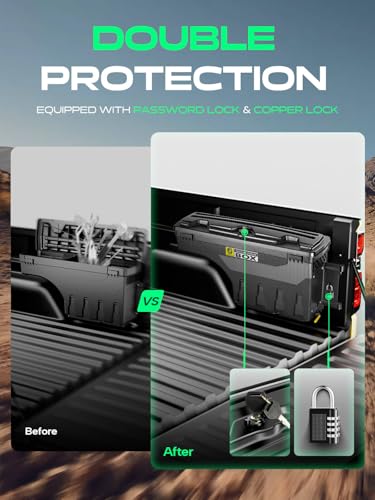 YHTAUTO Truck Bed Storage Tool Box Lockable Compatible with 2004-2012 Chevrolet Colorado & GMC Canyon, Passenger Side, Swing Waterproof Wheel Well Toolbox - size: Passenger Side, style: 2004-2012
