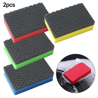 2Pcs Clay Bar Sponge Pad Kit For Car Detailing And Polishing Removes Brake Dust Dirt And Leaves Suitable For Paint Glass And Wheel Surfaces(Yellow) - size: Yellow