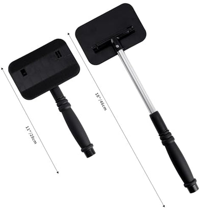 POLYTE Pivoting Windshield Glass Cleaning Tool Extendable Aluminum Handle | 3-Lint Free Microfiber Covers, Spray Bottle, Mesh Bag