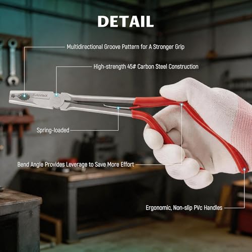 2-Piece Pistol Pliers Set, 11-Inch Long Nose And 10-Inch Long Handle Pistol Pliers, Can Be Used As Fishing Gear And To Hold Nuts And Fasteners, Easy To Work In Tight Spaces