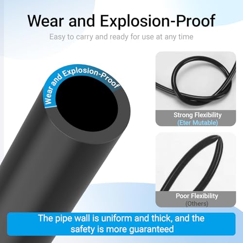 1/2 Inch OD Black Nylon Pneumatic Air Hose Tubing 65.6 Feet/20Meter PA Air Brake Line Tubing Compressed Accessories - size: 1/2" OD/65.6 Feet, style: Nylon/Black