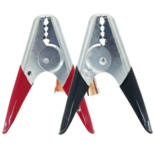 Ampper Replacement Jumper Cable Clamps, 1100A Heavy Duty Car Battery Clamp Ends for Jumper Cables, Jump Starter, Charging and Testing (1 Pair) - color: 1100A, size: 1 Pair