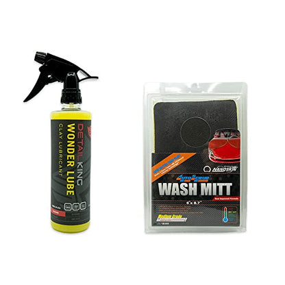 Detail King Wonder Lube Pint with NanoSkin Wash Mitt (Medium Grade) - style: Medium Grade