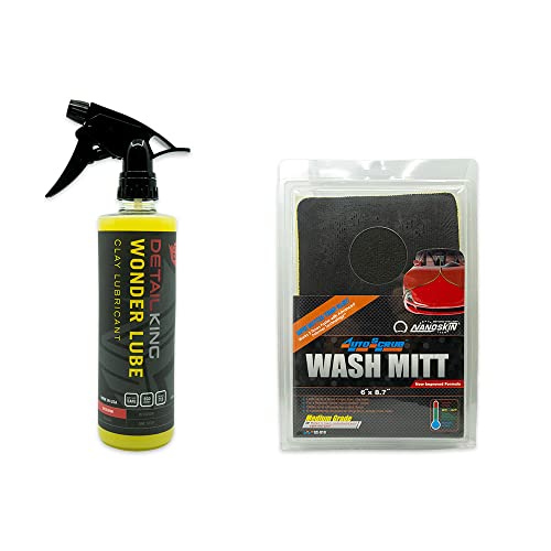 Detail King Wonder Lube Pint with NanoSkin Wash Mitt (Medium Grade) - style: Medium Grade