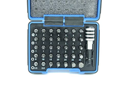 TEMO 36 pc Impact Ready Screwdriver Bit Set Kit with One Quick Release Chuck - size: 36 Piece Set