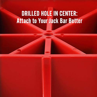 Seven Sparta Off-Road Base Stand Compatible with Hi Lift Jack PP Pad to Alleviate Jack Hoisting Sinkage - style: Red Base