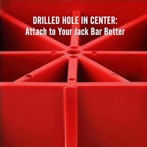 Seven Sparta Off-Road Base Stand Compatible with Hi Lift Jack（Red Base） | For Hi Lift Jack, Alleviate Jack Hoisting Sinkage, Heavy Duty PP, Teeth Design, Easy to Clean, Solid Construction - style: Red Base