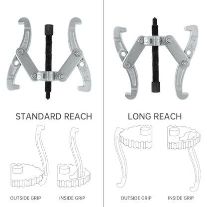 ChgImposs 4 Inch 3-Jaw Gear Puller, 2 Jaw 3 Jaw Puller for Pulley Gears Bearings and Flywheels, Heavy Duty Pulley Puller with Reversible Jaws, High Carbon Steel Removal Tool Bearing Puller Tool - size: 4 Inch