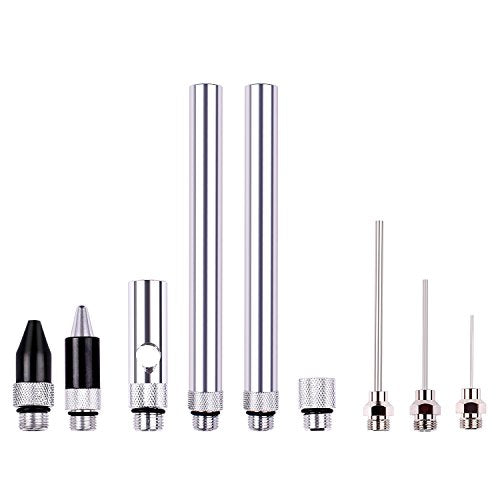 High Flow Air Blow Gun with 9 PCS Blower Tips, 6 inch Extensions, Needle and Rubber Tip, Xtreme Flow Nozzle, Adaptor, 120PSI Working Pressure, Air Compressor Accessories Kit, Cleaning Air Tool