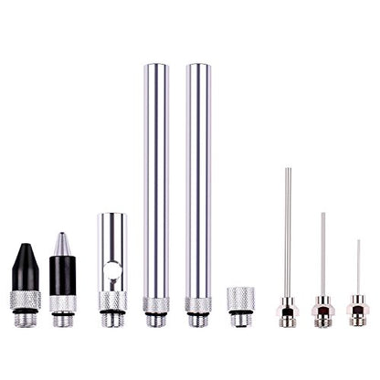 High Flow Air Blow Gun with 9 PCS Blower Tips, 6 inch Extensions, Needle and Rubber Tip, Xtreme Flow Nozzle, Adaptor, 120PSI Working Pressure, Air Compressor Accessories Kit, Cleaning Air Tool