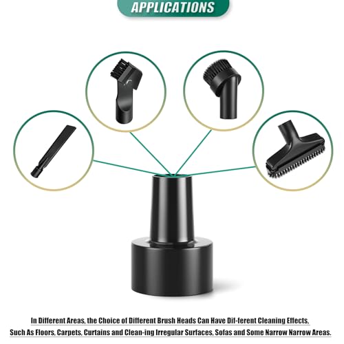 5PCS Universal Vacuum Hose Adapter Kit, 2-1/2" to 1-1/4" Plastic Vacuum Hose Port Adapter, Reducer & Converter, for Vacuum Cleaner - size: 2-1/2" to 1-1/4"