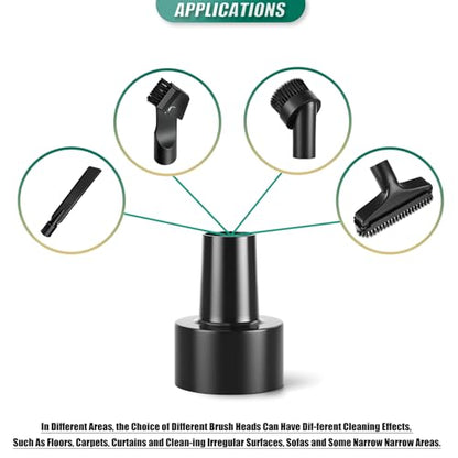 5PCS Universal Vacuum Hose Adapter Kit, 2-1/2" to 1-1/4" Plastic Vacuum Hose Port Adapter, Reducer & Converter, for Vacuum Cleaner - size: 2-1/2" to 1-1/4"
