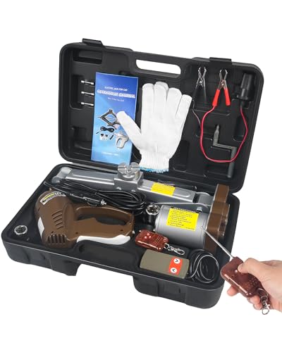 Electric Car Jack 3 Ton Scissor Jack, 12V Electric Portable CarJack, Electric CarJack Kit with Impact Wrench, Scissor Jack for Cars, Electric Floor HydraulicJack for Lifting Cars - size: 3T