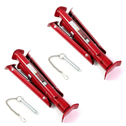 3 ton Car Axle Jack Stand Adjustable Folding Pipe jackstands Height Lift Support Jack Stand Mount Car Accessories Repair Tool(Red)