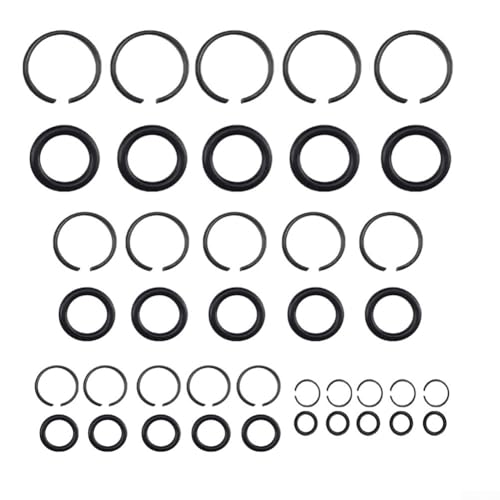 Pneumatic for IMPACT Wrench Socket Retainer Rings With O-Rings, Metal Construction For 3/8, 1/2, 3/4, 1 Inch Air Tools, 5 Sets Repair Kit For Automotive Garage(3/4) - color: 3/4