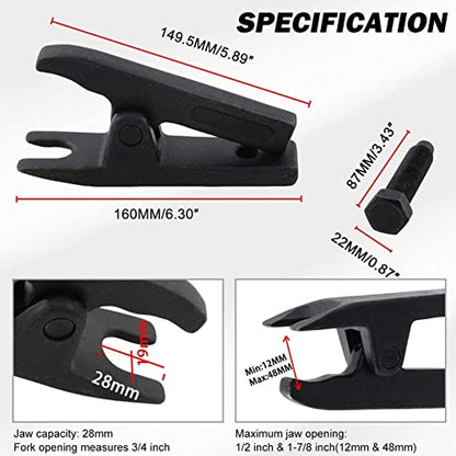 RULLINE Ball Joint Separator Tool from 1-1/2"to 1-7/8", Remover Tool Compatible with Separating Arms, Tie Rods, and Ball Joints on Cars, Trucks, ATVs