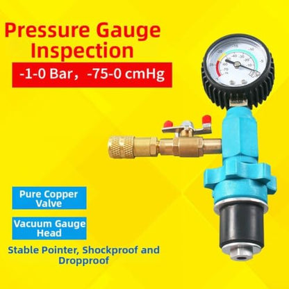 Coolant Vacuum Refill Tool With Aluminum Housing And Brass Fittings For Stable Performance In Cooling Repairs