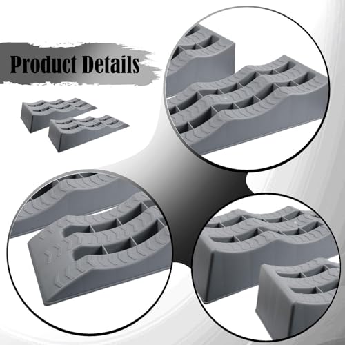 2 Pieces Automotive Leveling Ramps Raising Auto Stabilizer on Uneven Ground