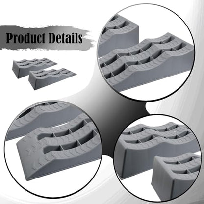 2 Pieces Automotive Leveling Ramps Raising Auto Stabilizer on Uneven Ground
