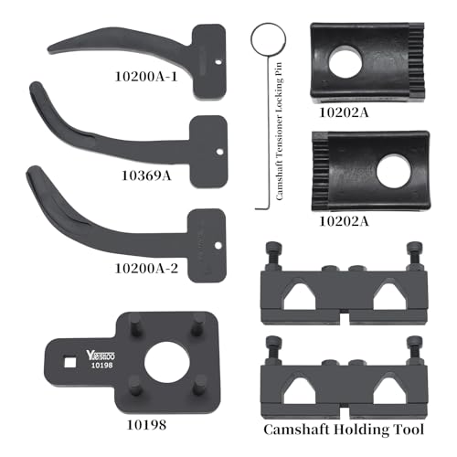 Camshaft Phaser Timing Chain Tool, 10369 10200A 10202 10198A 2025200090 | Camshaft Holding Tool Crankshaft Pulley Wrench Compatible with VW Chrysler Dodge 3.6L Pentastar Engine - size: 9pcs