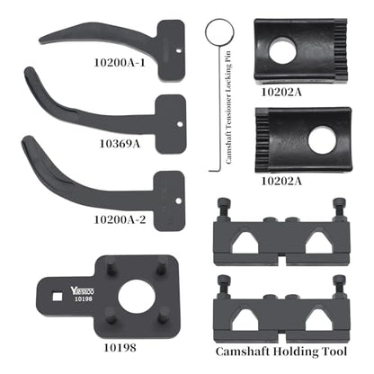 Camshaft Phaser Timing Chain Tool, 10369 10200A 10202 10198A 2025200090 | Camshaft Holding Tool Crankshaft Pulley Wrench Compatible with VW Chrysler Dodge 3.6L Pentastar Engine - size: 9pcs
