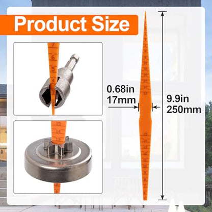 PAGOW Plastic Car Door Panel Gap Alignment Gauge Measuring Tool, Taper Feeler for Auto Car Vehicle - Orange Red