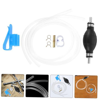 Portable Hand Siphon Pump for Gasoline and Water Transfer PVC Material Anti-backflow Design Efficient Manual Liquid Extractor for Fuel and Fluid Maintenance